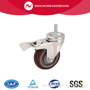 Medium Duty Expander Pin PVC Caster with Brake